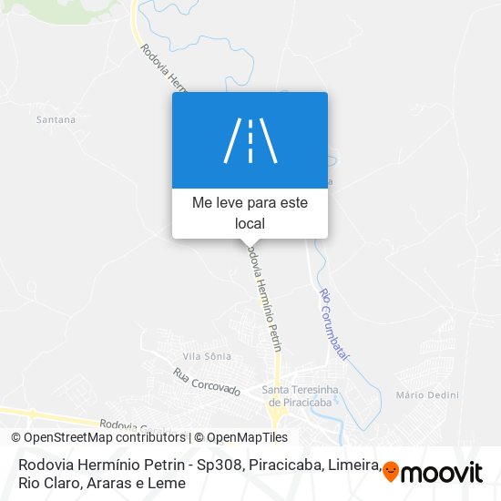 Rodovia Hermínio Petrin - Sp308 mapa