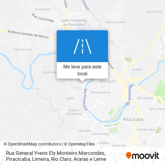 Rua General Yvens Ely Monteiro Marcondes mapa