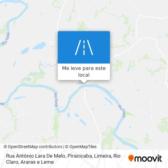 Rua Antônio Lara De Melo mapa