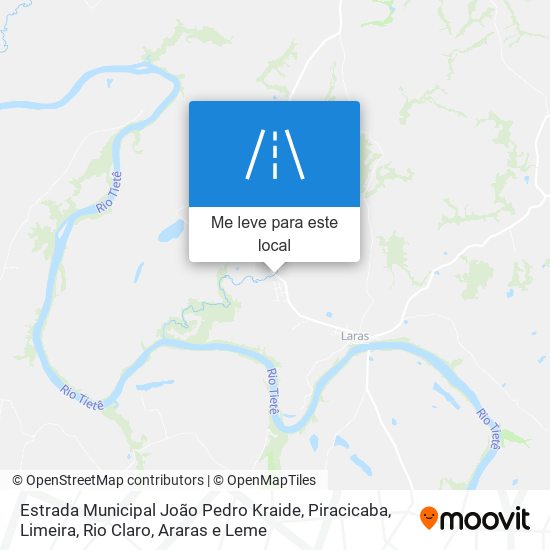 Estrada Municipal João Pedro Kraide mapa