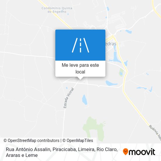 Rua Antônio Assalin mapa