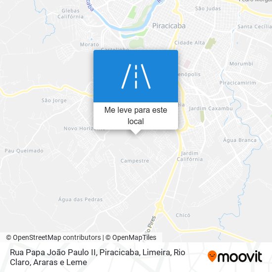 Rua Papa João Paulo II mapa