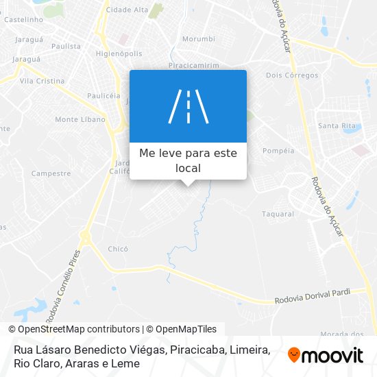 Rua Lásaro Benedicto Viégas mapa