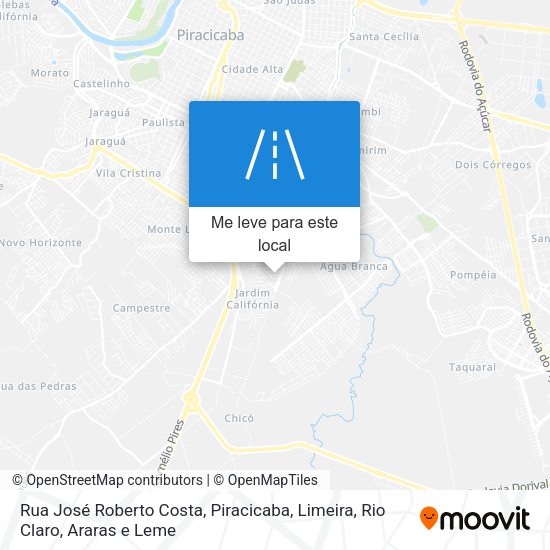 Rua José Roberto Costa mapa