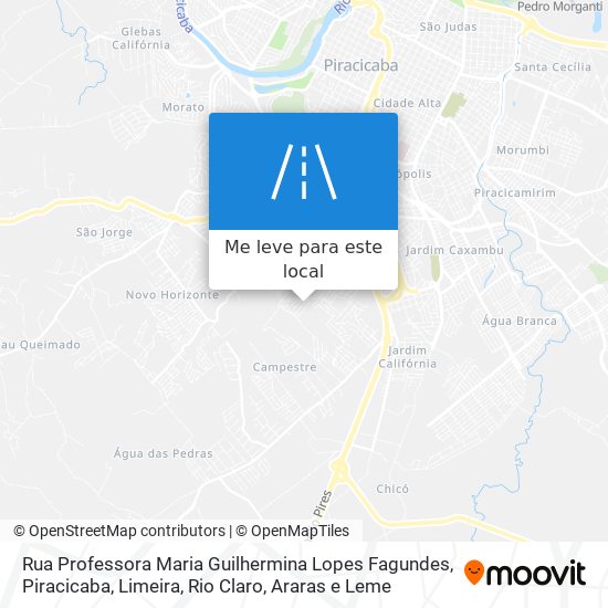 Rua Professora Maria Guilhermina Lopes Fagundes mapa