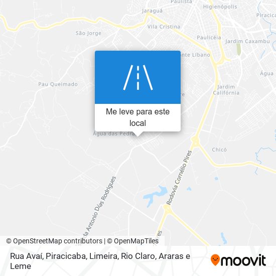 Rua Avaí mapa