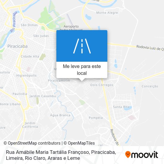 Rua Amábile Maria Tartália Françoso mapa