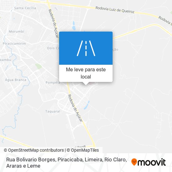 Rua Bolivario Borges mapa