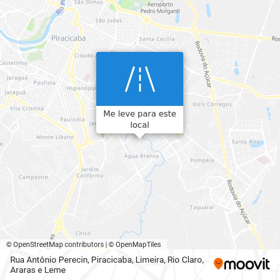 Rua Antônio Perecin mapa