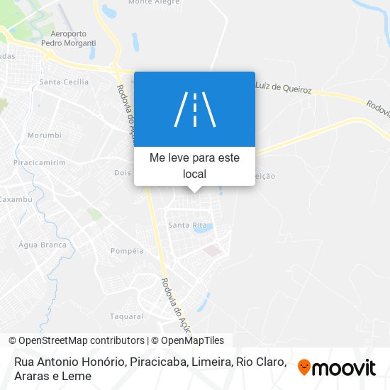 Rua Antonio Honório mapa