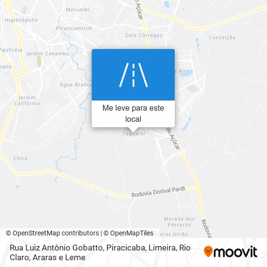 Rua Luiz Antônio Gobatto mapa