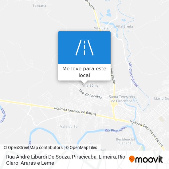 Rua André Libardi De Souza mapa