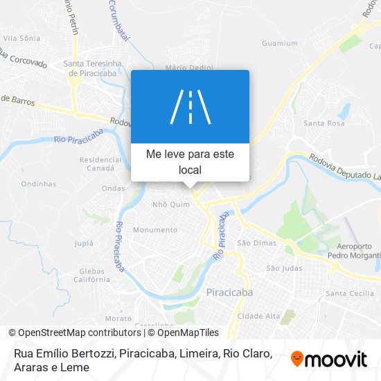 Rua Emílio Bertozzi mapa