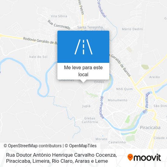 Rua Doutor Antônio Henrique Carvalho Cocenza mapa
