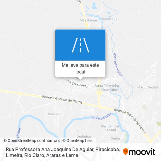 Rua Professora Ana Joaquina De Aguiar mapa