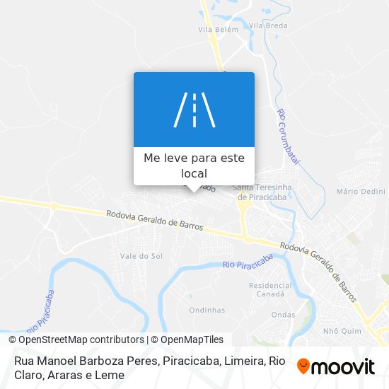 Rua Manoel Barboza Peres mapa