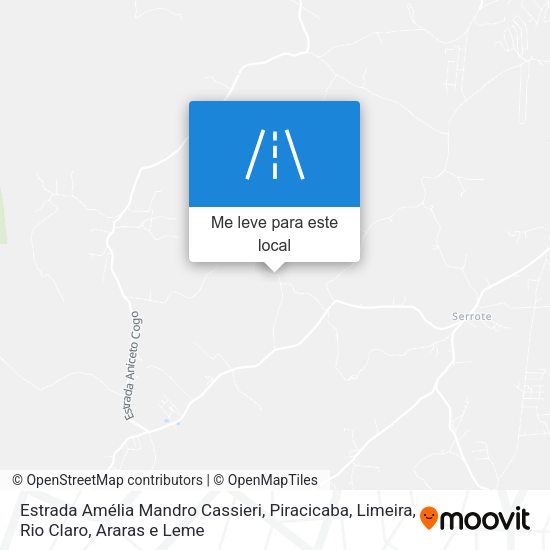 Estrada Amélia Mandro Cassieri mapa