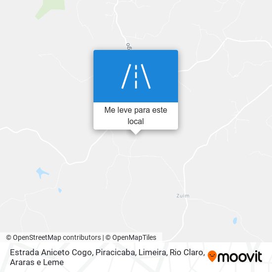 Estrada Aniceto Cogo mapa