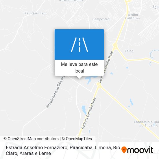 Estrada Anselmo Fornaziero mapa