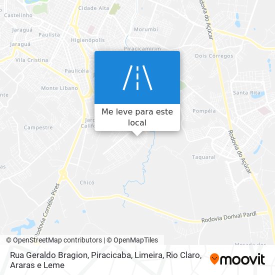 Rua Geraldo Bragion mapa