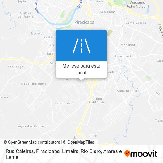 Rua Caieiras mapa