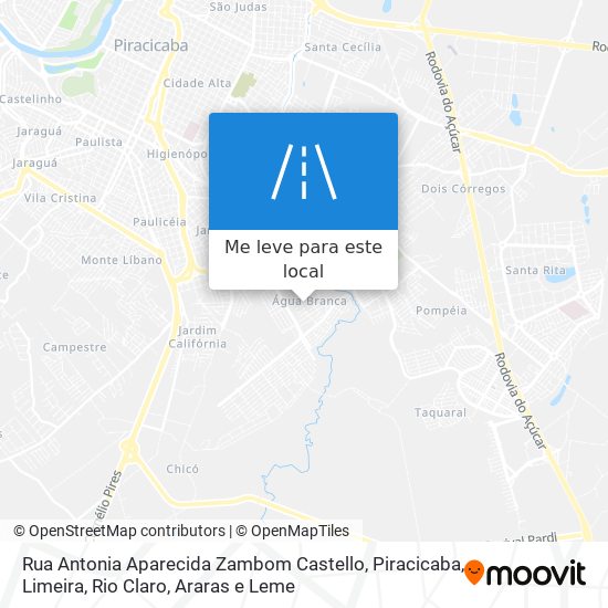 Rua Antonia Aparecida Zambom Castello mapa