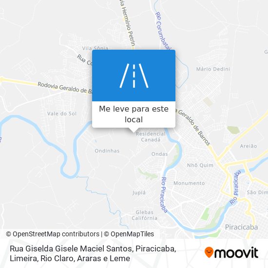 Rua Giselda Gisele Maciel Santos mapa