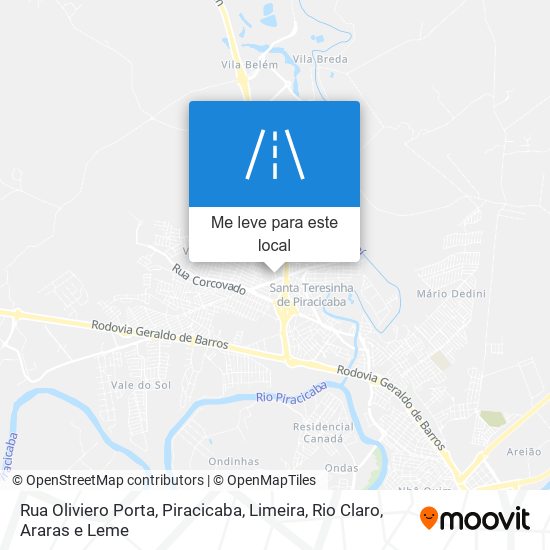 Rua Oliviero Porta mapa