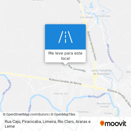 Rua Cajú mapa