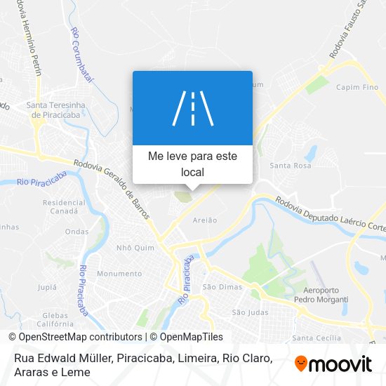 Rua Edwald Müller mapa
