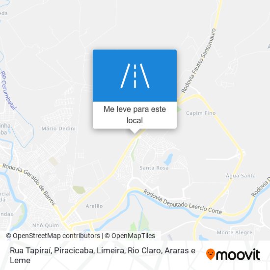 Rua Tapiraí mapa