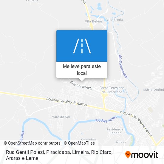 Rua Gentil Polezi mapa
