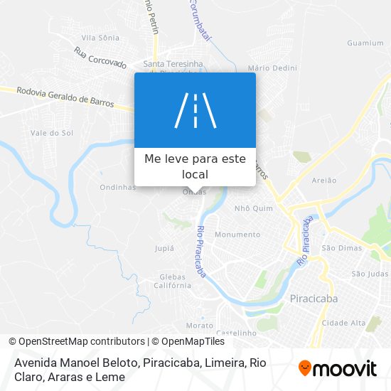 Avenida Manoel Beloto mapa