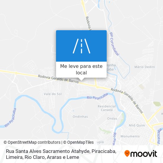 Rua Santa Alves Sacramento Atahyde mapa