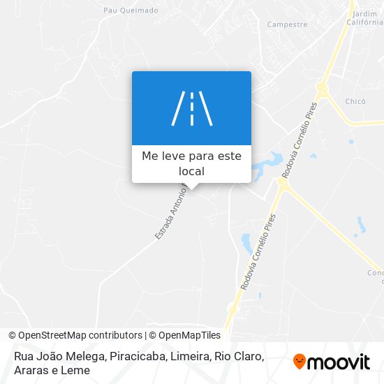 Rua João Melega mapa