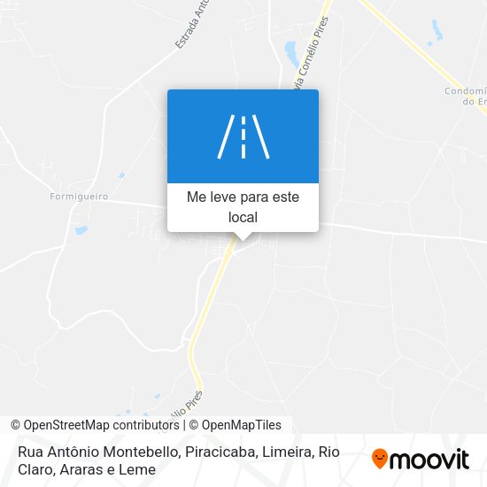 Rua Antônio Montebello mapa