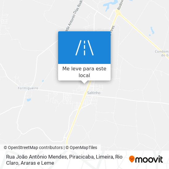 Rua João Antônio Mendes mapa