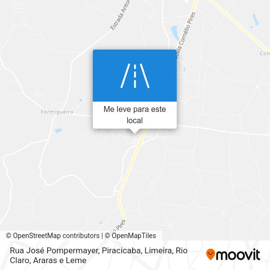 Rua José Pompermayer mapa