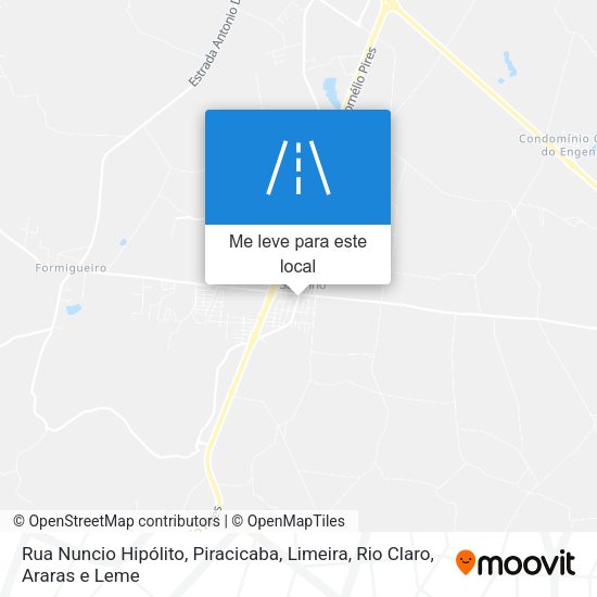 Rua Nuncio Hipólito mapa