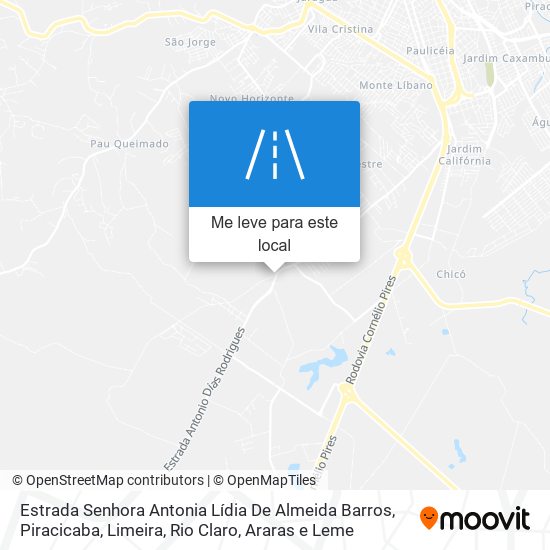 Estrada Senhora Antonia Lídia De Almeida Barros mapa