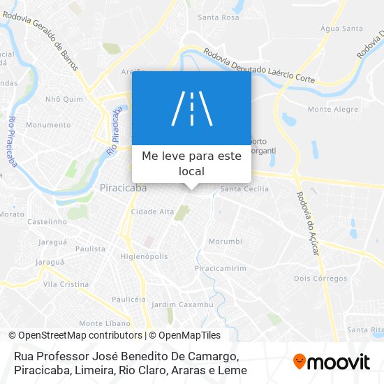 Rua Professor José Benedito De Camargo mapa