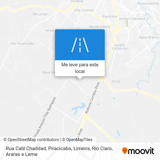 Rua Calil Chaddad mapa