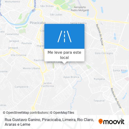 Rua Gustavo Ganino mapa