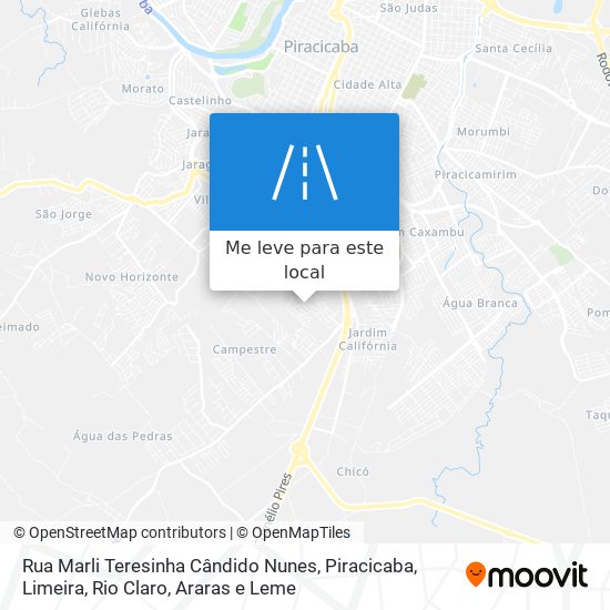 Rua Marli Teresinha Cândido Nunes mapa