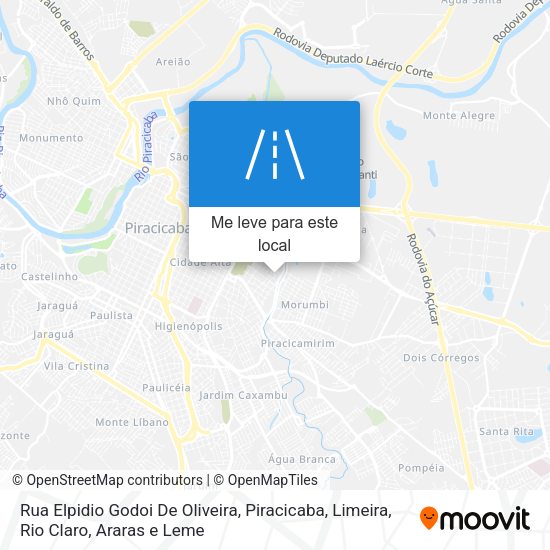 Rua Elpidio Godoi De Oliveira mapa