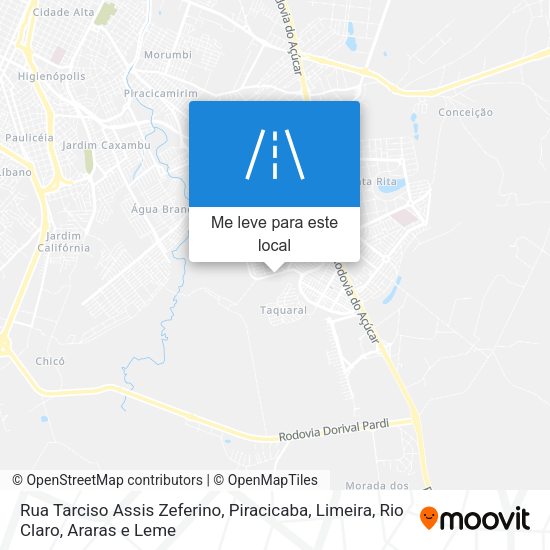Rua Tarciso Assis Zeferino mapa