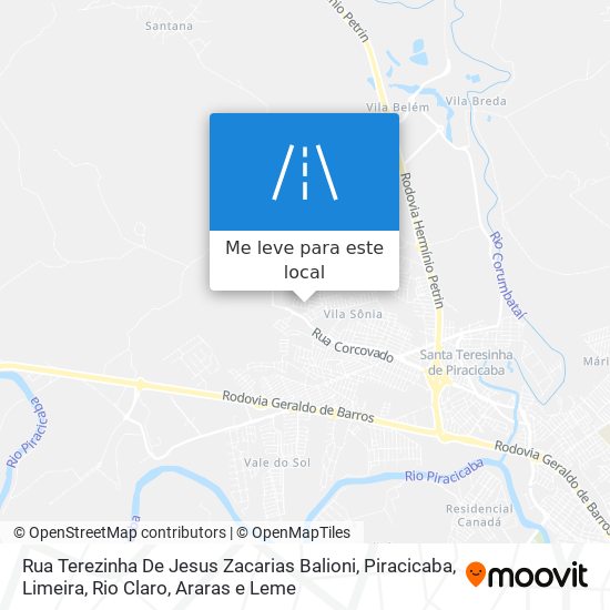 Rua Terezinha De Jesus Zacarias Balioni mapa