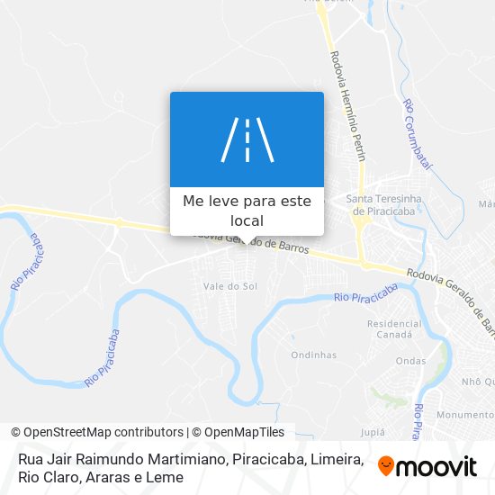 Rua Jair Raimundo Martimiano mapa