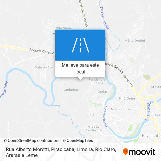 Rua Alberto Moretti mapa