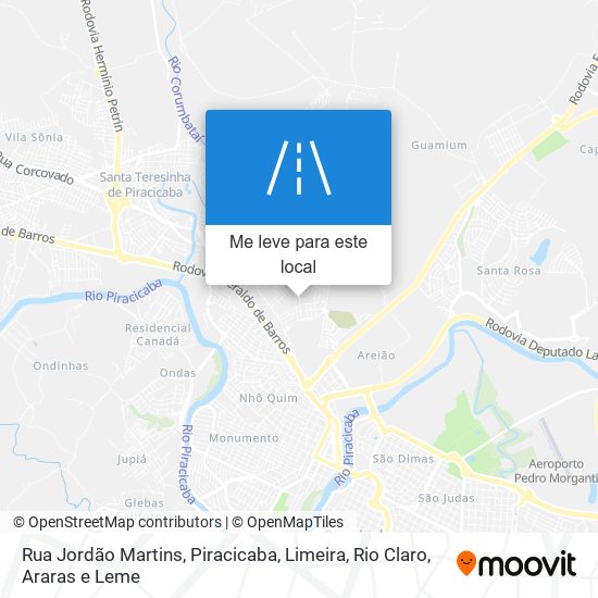 Rua Jordão Martins mapa